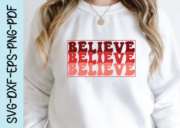 Believe, Retro Christmas Svg Design