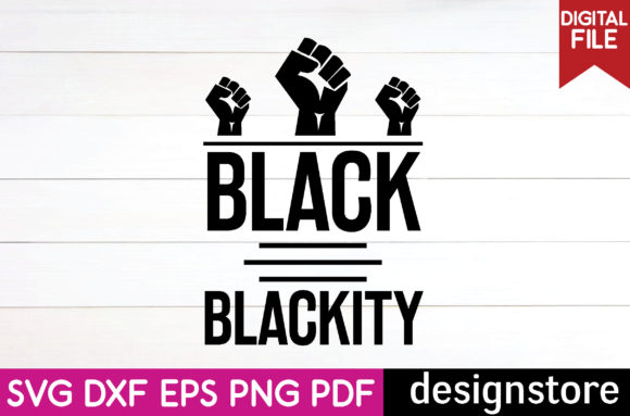 Blackity Black T-shirt Design for Modern Editorial Use
