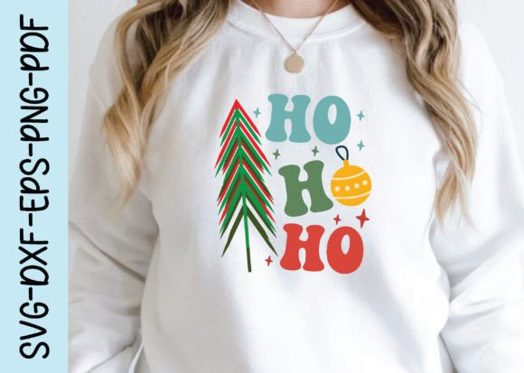 Ho Ho Ho, Retro Christmas Svg Design