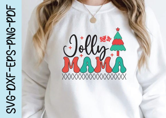 Jolly Mama Retro Christmas Graphics for Crafts