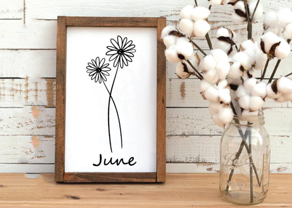 June-wild Flower Graphics for Crafts
