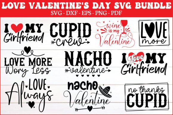 Love Valentine’s Day Svg Bundle for Crafts and Graphics