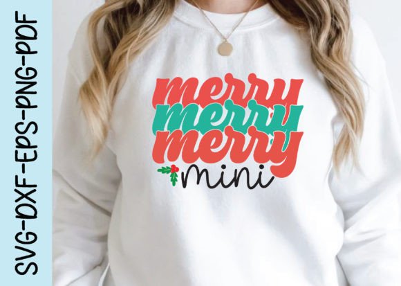 Merry Mini Retro Christmas Graphics for Crafts