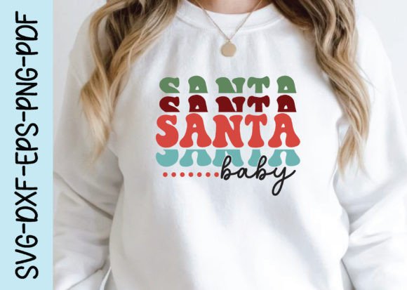Santa Baby Retro Christmas Graphics for Crafts