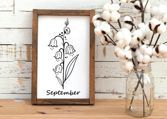September-wild Flower Graphics for Crafts