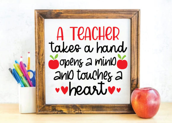 Teacher Takes a Hand Opens a Mind Graphics for Local Branding