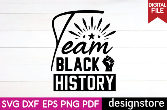 Team Black History Graphics for Crafts