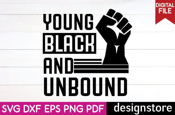 Young Black and Unbound Graphics for Crafts